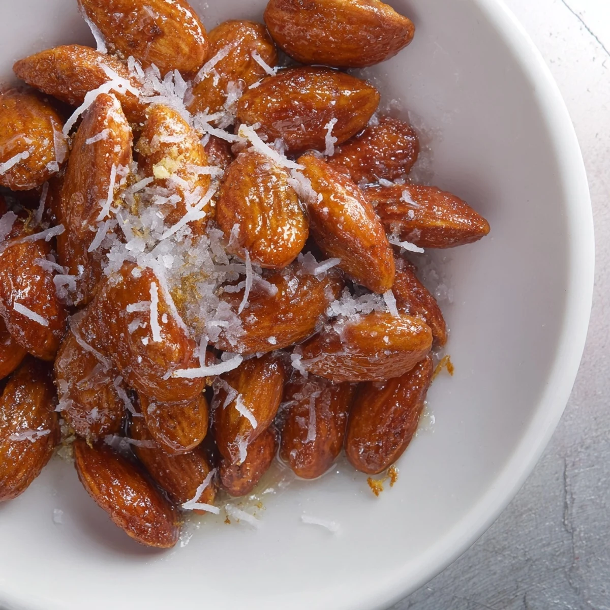 Golden brown sweet and salty honey toasted cashews, perfect for a crunchy, delightful snack.