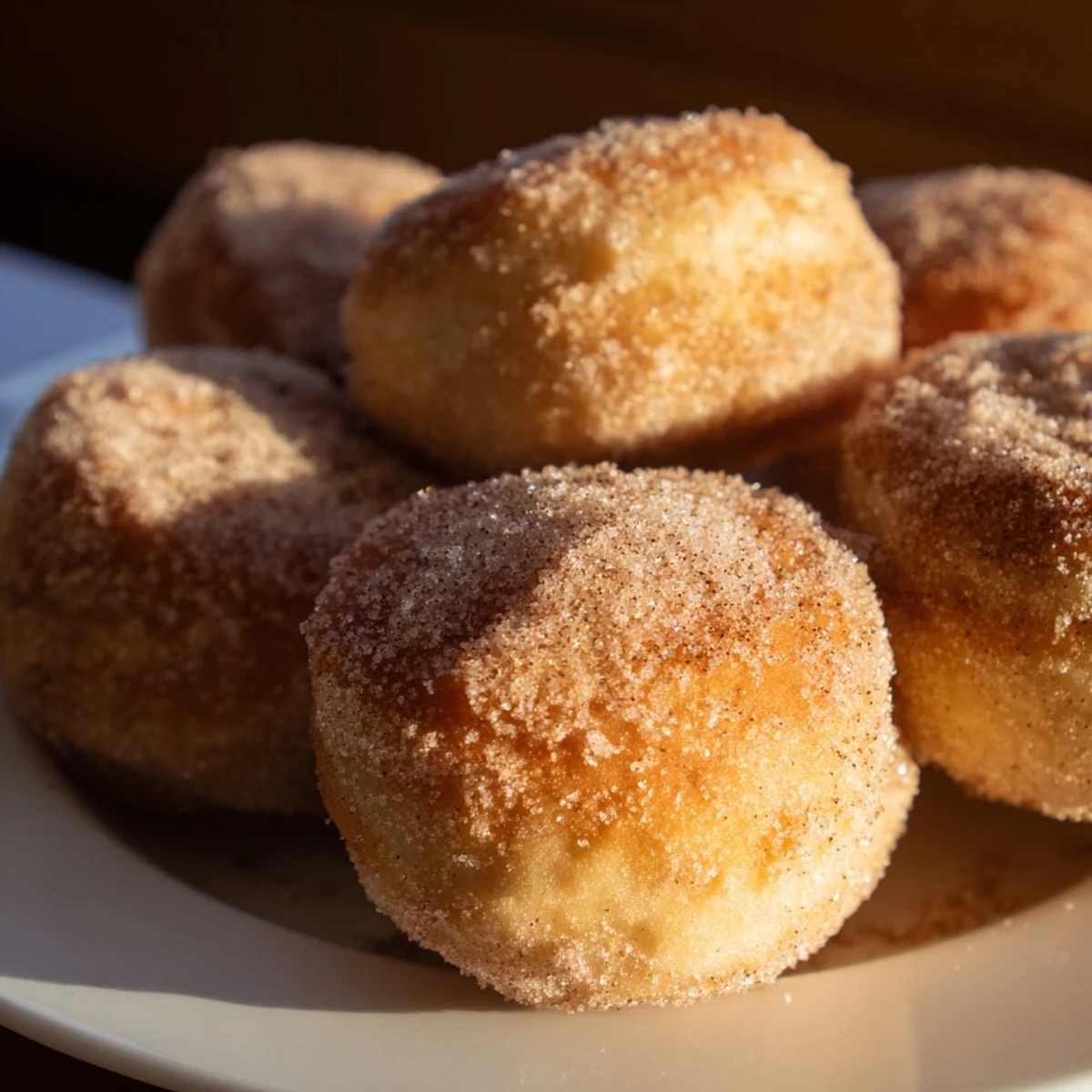 Golden-brown, homemade cinnamon-sugar baked donuts promising a sweet, soft, melt-in-your-mouth experience.