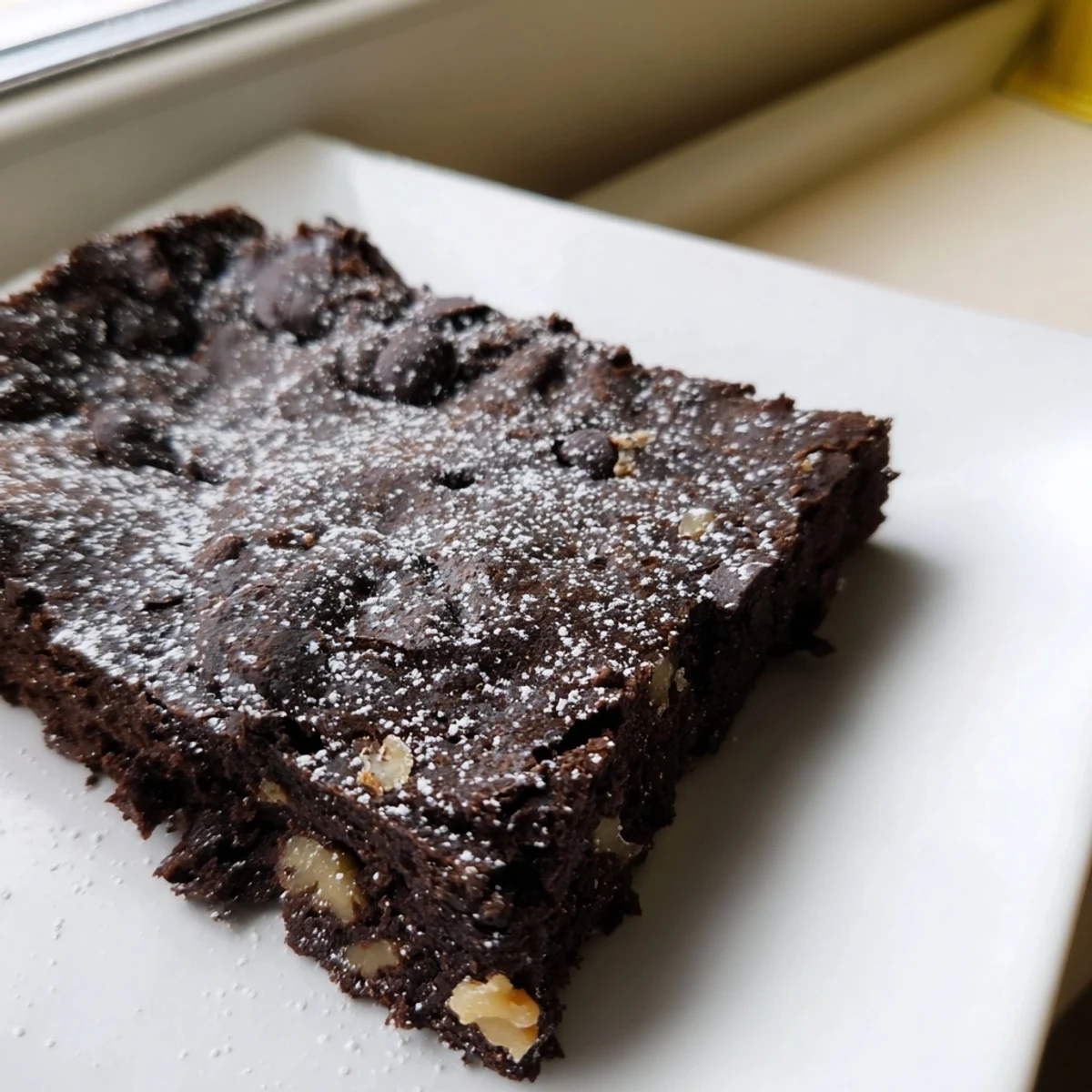 These rich, flourless black bean brownies are a healthy dessert treat with a deep chocolate flavor.