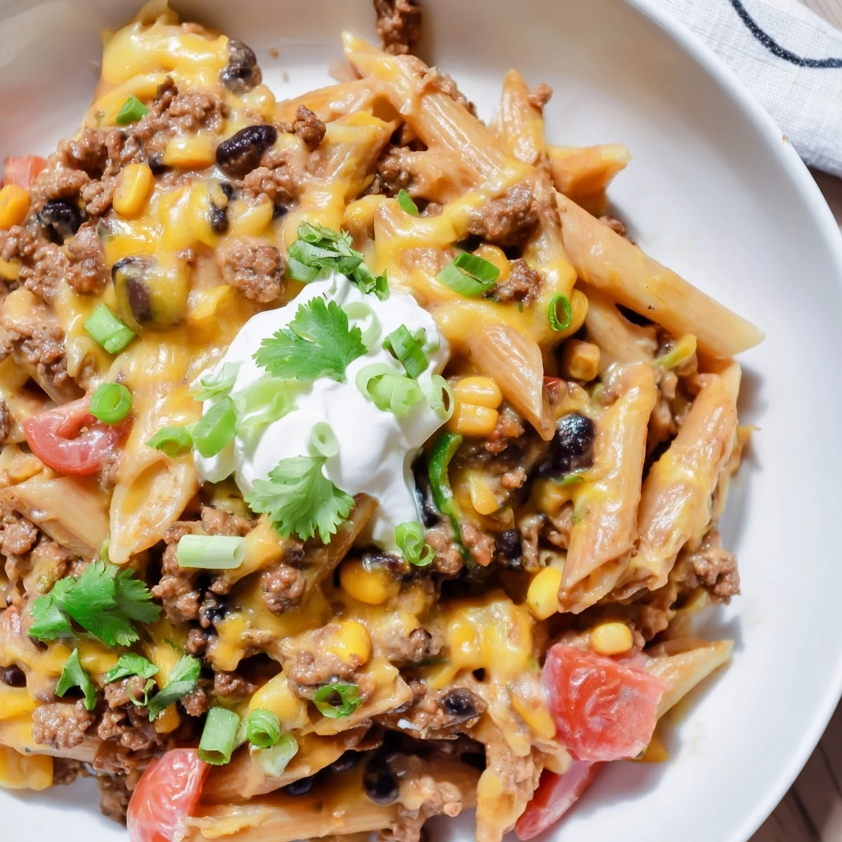 Cheesy Taco Pasta Dish