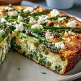 Spring Frittata Asparagus Peas Cheese