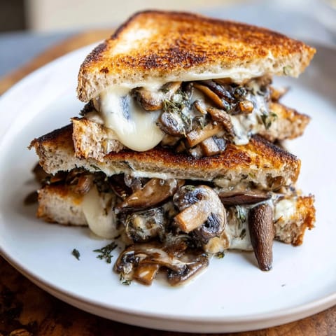 Creamy Mushroom Grilled Cheese
