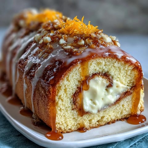Soft orange rolls topped with creamy orange cream cheese frosting, perfect for a bright and citrusy breakfast or dessert.