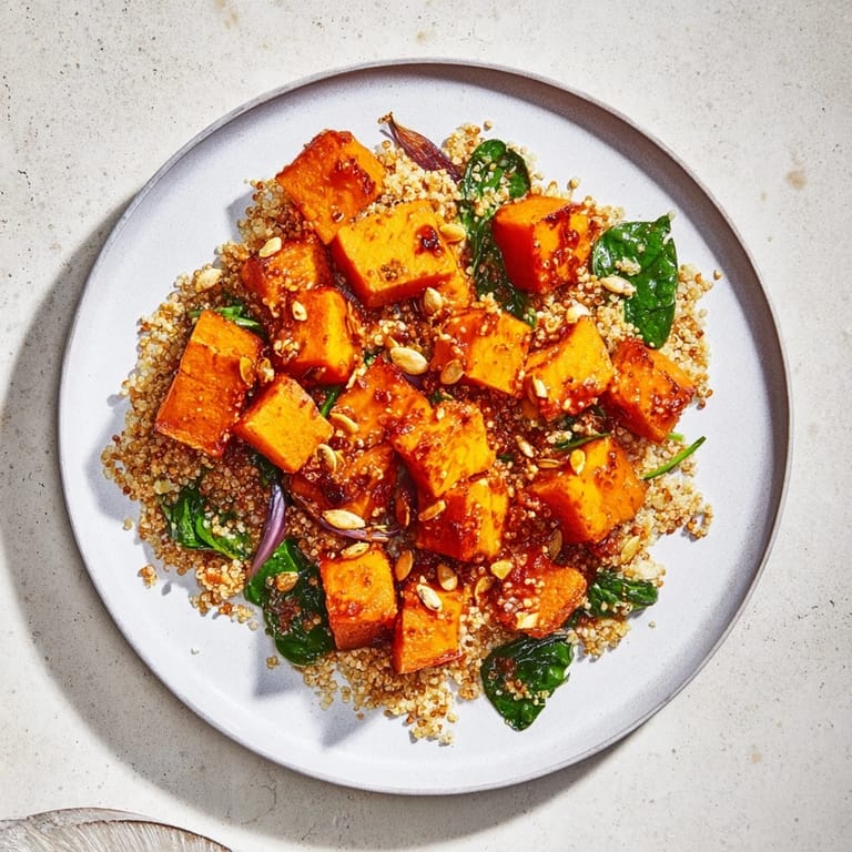 This delicious Golden Honey-Roasted Butternut Squash Bowl offers a perfect blend of sweet and savory flavors.