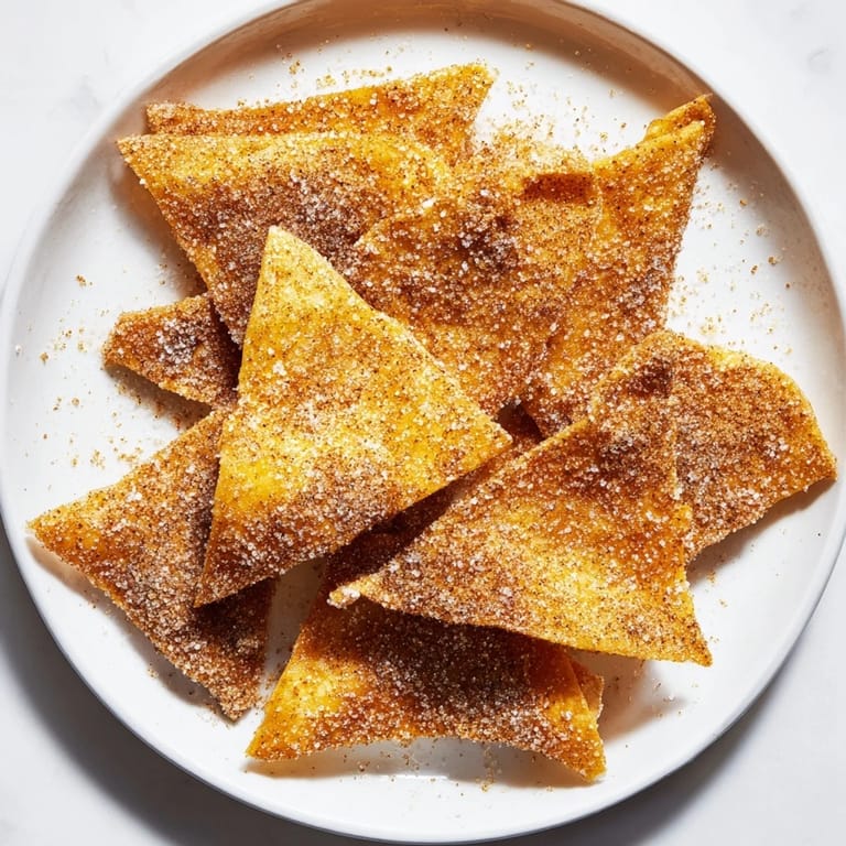 Crunchy and sweet, these quick cinnamon sugar tortilla chips are ideal for dipping and satisfying cravings.