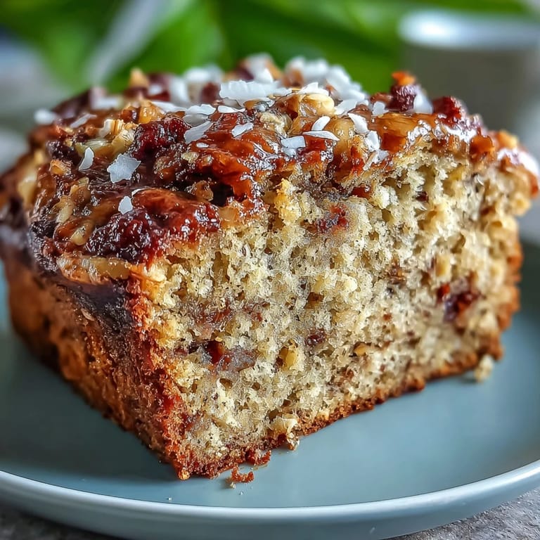 Homemade Vegan Cardamom Guava Banana Bread on a wooden board, ready for breakfast with a hot cup of coffee.