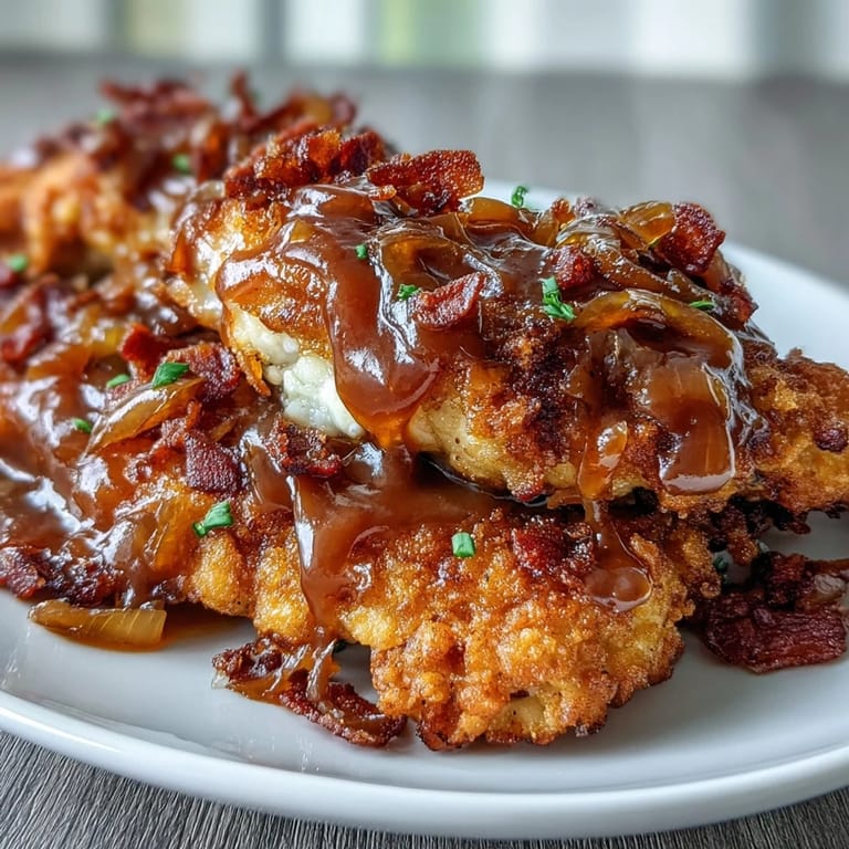 3. Soul Food Smothered Chicken with Onion Gravy served family-style, crispy-skinned chicken nestled in a fragrant, bubbling gravy.