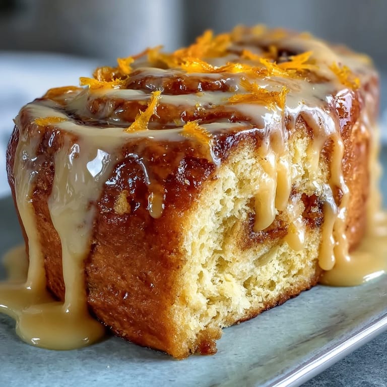 Fluffy orange rolls with a swirl of sweet orange filling and a luscious orange cream cheese frosting, served warm from the oven.