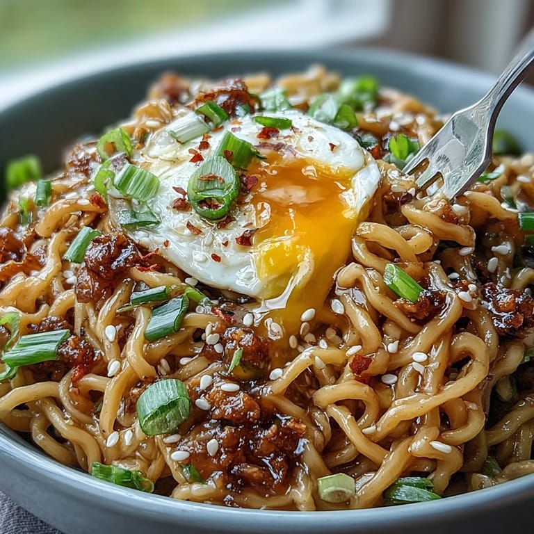 Golden viral garlic butter ramen, steamy and rich in a serving bowl.