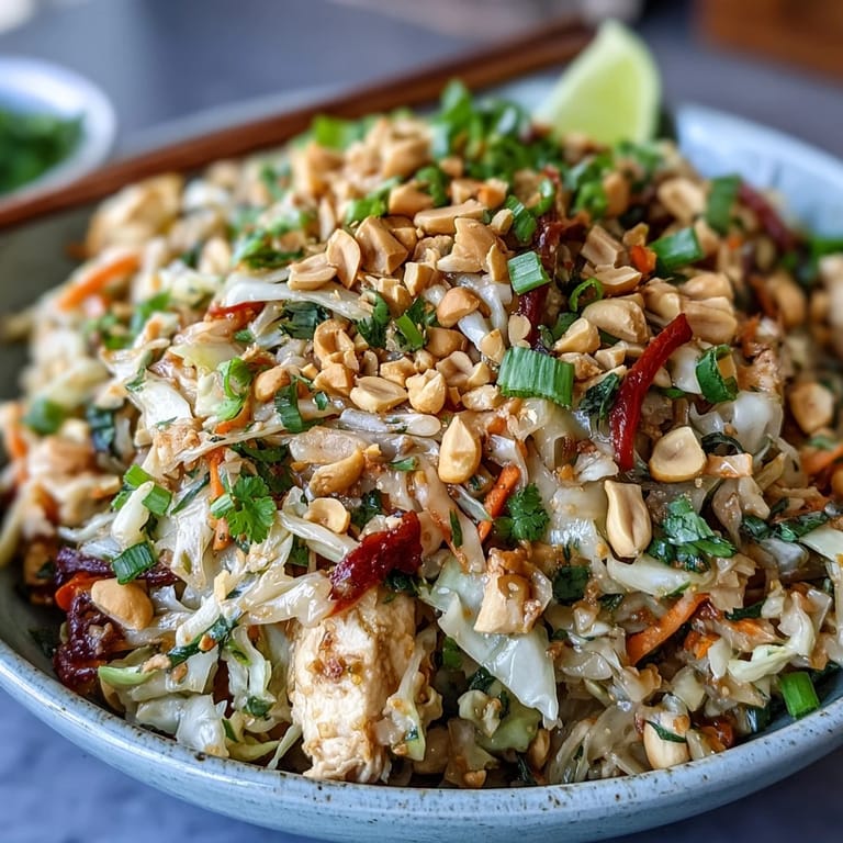 Enjoy this speedy Cabbage Pad Thai drizzled with lime and topped with fresh cilantro.